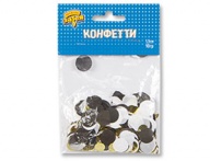 Конфетти Круги тишью,фольга Золот/Черное 10гр Конфетти Круги тишью,фольга Золот/Черное 10гр