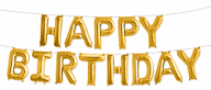 Набор шаров-букв (16''/41 см) , Надпись "Happy Birthday", Золото, 1 шт. Набор шаров-букв (16''/41 см) , Надпись "Happy Birthday", Золото, 1 шт.