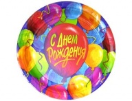 Тарелка С ДР Шары 17см 8шт/A