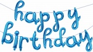 Набор шаров-букв (17''/43 см) Мини-Надпись "Happy Birthday" (курсив), Голубой, 1 шт. в упак. Набор шаров-букв (17''/43 см) Мини-Надпись "Happy Birthday" (курсив), Голубой, 1 шт. в упак.
