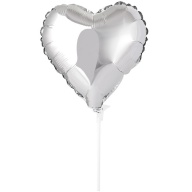 Р Б/РИС СЕРДЦЕ 9&quot; Металлик Silver