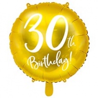  18&quot; HB 30th BIRTHDAY Gold