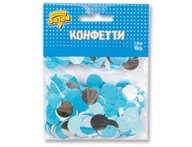 Конфетти Круги тишью,фольга Серебро/Голубое 10гр Конфетти Круги тишью,фольга Серебро/Голубое 10гр