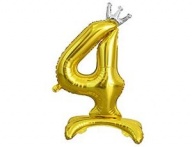 К ЦИФРА 4 32" Gold на подставке Корона К ЦИФРА 4 32" Gold на подставке Корона