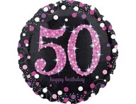  18&quot; HB Sparkling Birthday 50 pink