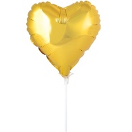 Р Б/РИС СЕРДЦЕ 9&quot; Металлик Gold