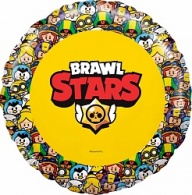 Шар (18''/46 см) Круг, Brawl Stars, Герои, дизайн №2, Желтый, 1 шт. в упак. Шар (18''/46 см) Круг, Brawl Stars, Герои, дизайн №2, Желтый, 1 шт. в упак.